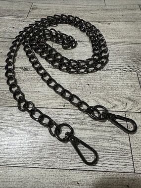 Replaceable purse strap Black Chain Strap Removable Lobster Clasps